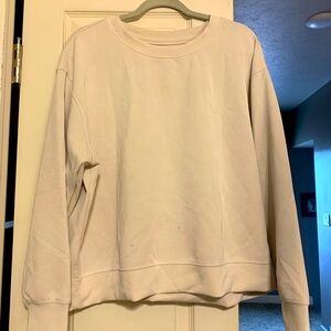 a new day (Lululemon-like) Cream Sandwash Sweatshirt, Large